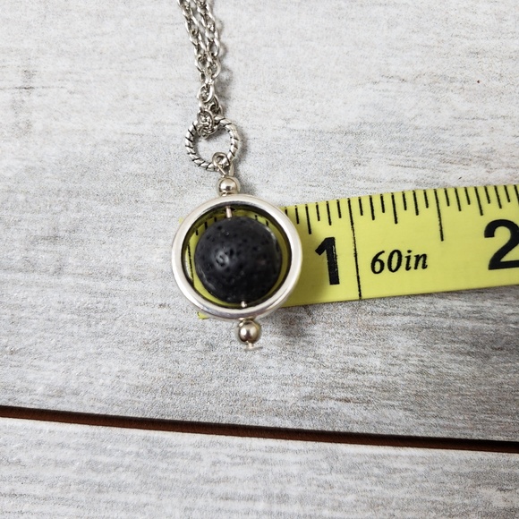 Lava Rock Essential Oil Diffuser Pendant Necklace - Picture 6 of 6